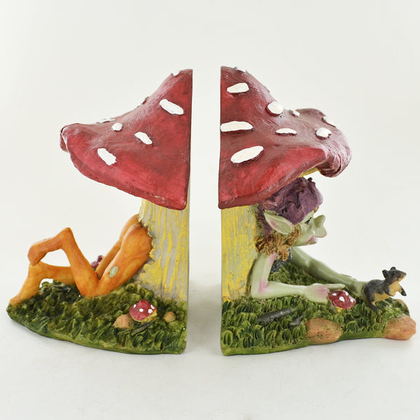 Pixie Bookends "Through the Mushroom" by Tony Fisher - Prezents.com