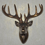 Large Stag Head Bronze Wall Sculpture