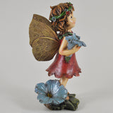 Flower Fairy in a Red Dress Holding Flowers - Prezents.com