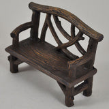 Miniature Wooden Bench and Chair Set for the Fairy Garden - Prezents.com