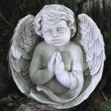 Praying Cherub Angel Wrapped in Wings Sculpture - Prezents.com