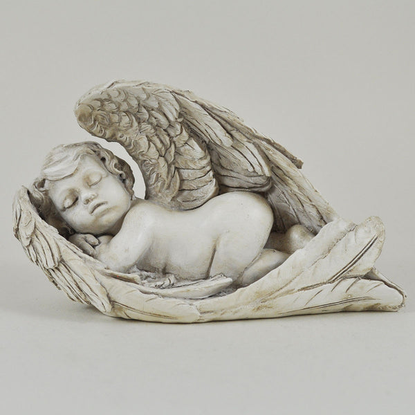 Sleeping Cherub Angel Wrapped in Wings Sculpture - Prezents.com