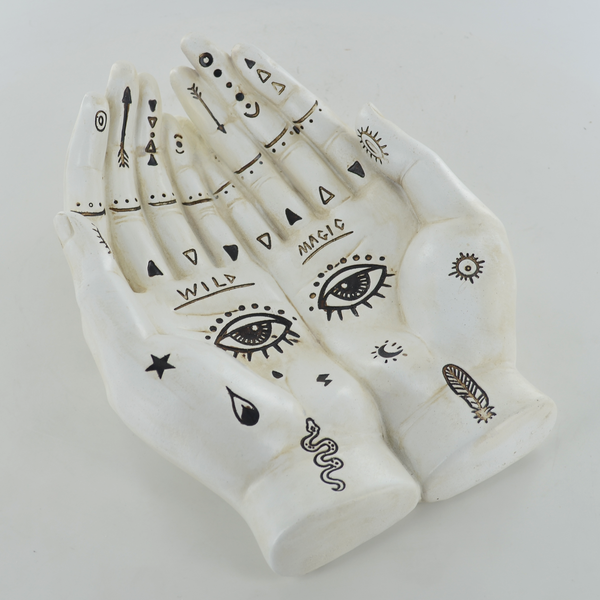 Palmistry Hands With Eye Wall Plaque Palm Reading Home Décor Spiritual Learning Gift Idea