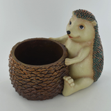 Prezents Hedgehog Pot Garden Ornament Home Decor Decorative Pot Wildlife Woodland Nature Gift Idea