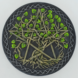 Tree Of Life In Pentagram On Round Plaque