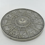 Sun Spiritual Zodiac Symbols Calendar On Round Plaque