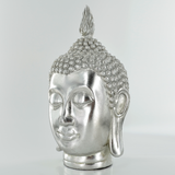 Buddha Head Antique Bust Silver Ornament Figurine Giftware