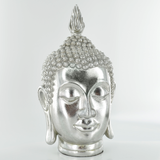 Buddha Head Antique Bust Silver Ornament Figurine Giftware