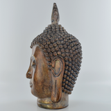 Buddha Head Vintage Bust Brown Ornament Figurine Giftware