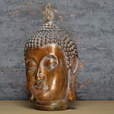 Buddha Head Vintage Bust Brown Ornament Figurine Giftware