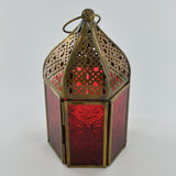 Moroccan Style Colourful Lanterns Set of Two Red