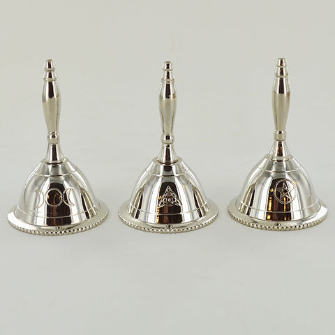 Three Silver Bells with Magic Symbols - Prezents.com