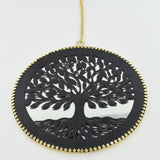 Tree of Life Wall Mirror Plaque with Brass Chain - Prezents.com