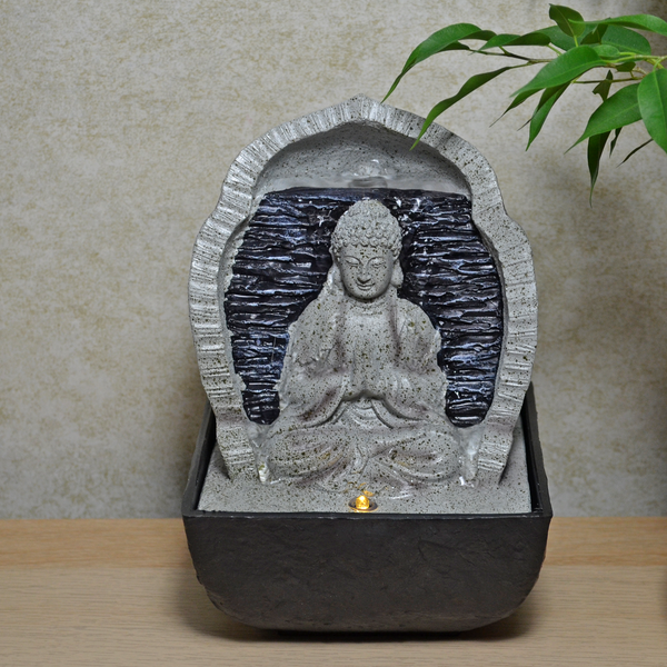 Indoor Water Fountain Buddha Stone Cascade
