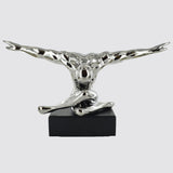 Silver Ceramics Male Figure Sculpture - Prezents.com