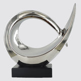 Silver Ceramics Oval Sculpture - Prezents.com