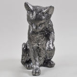 Silver Washing Cat Sculpture - Prezents.com