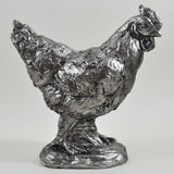 Silver Chicken Sculpture - Prezents.com