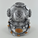 Silver Steampunk Style Diving Helmet Ornament Home Decor Decorative