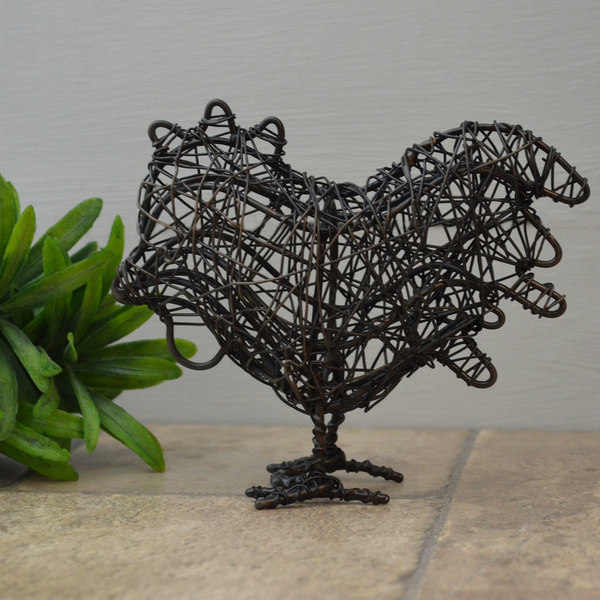 Bronze Wire Wrapped Rooster- Small