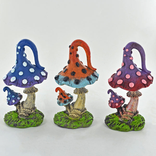 Fairy Garden - Three Colourful Toadstools - Prezents.com