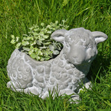 Lamb Shaped Concrete Effect Plant Pot - Prezents.com