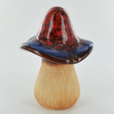 Curved Red & Blue Ceramic Toadstool for the Garden - Prezents.com