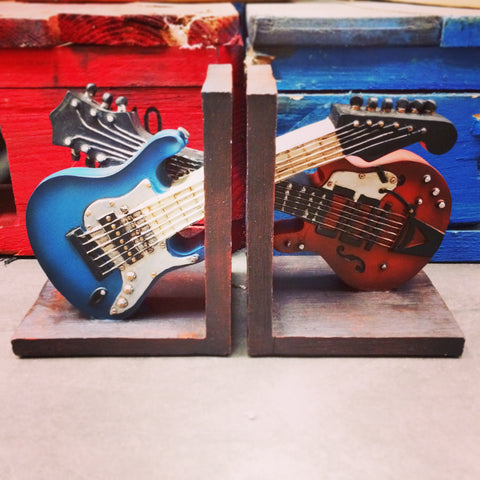 Red and Blue Electric Guitar Shelf Tidies - Prezents.com